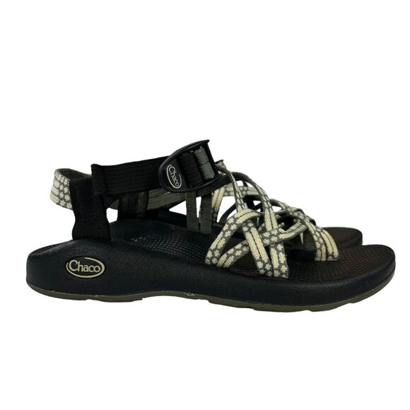 Chaco ZX/2 Classic HIking Sandals‎ Double Strap Toe Loop Black Womens Size 8 - Picture 1 of 12